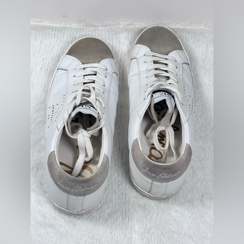 Sam Edelman White and Gray Casual Sneakers - Picture 8 of 12